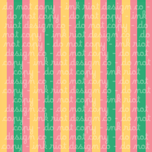 Pink & Green Stripe Seamless