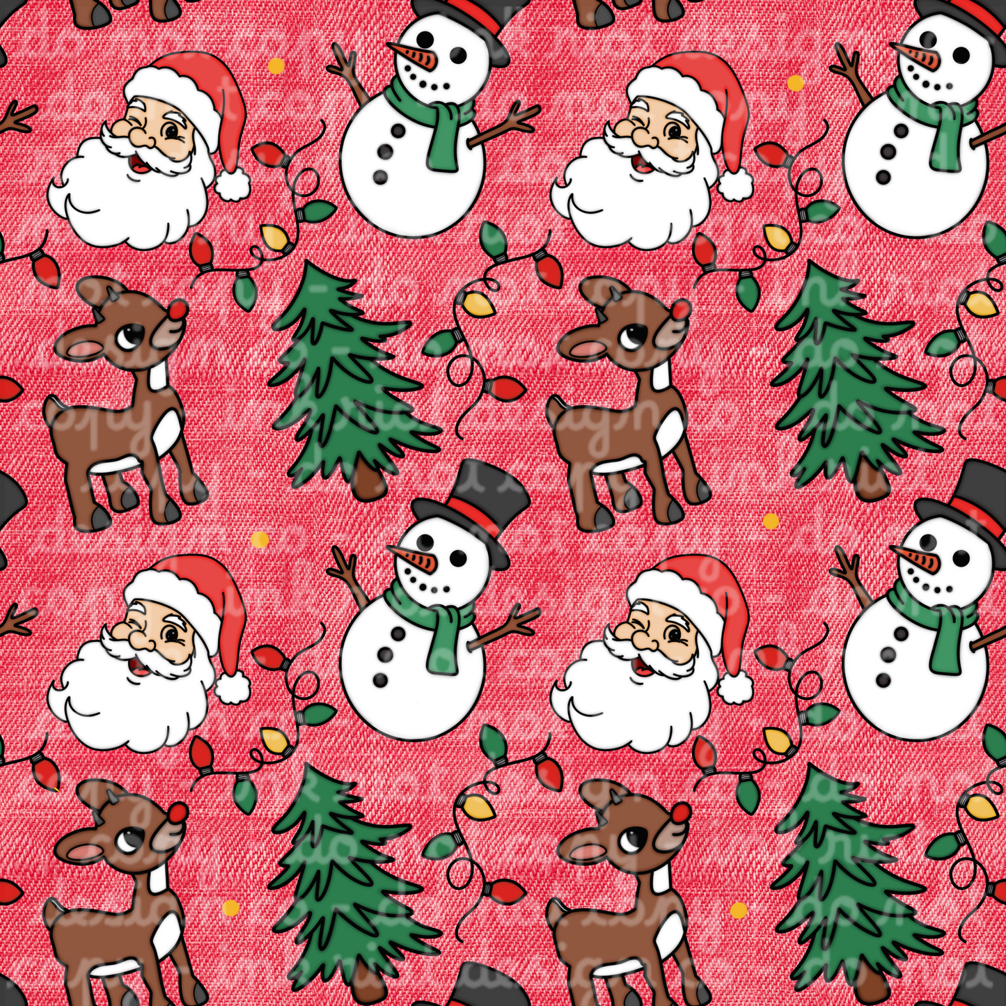 Red Holly Jolly Seamless