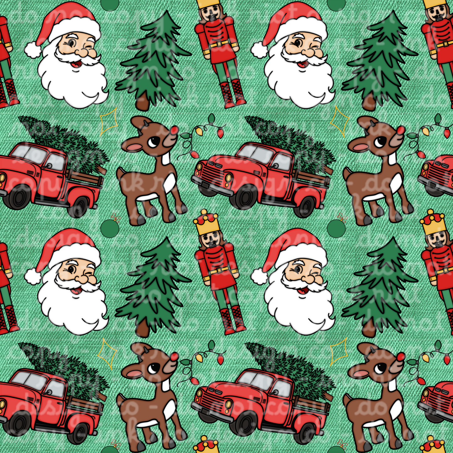 Green Holly Jolly Seamless