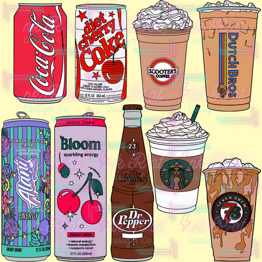 Caffeine Queen Clipart Bundle - COMMERCIAL USE ONLY