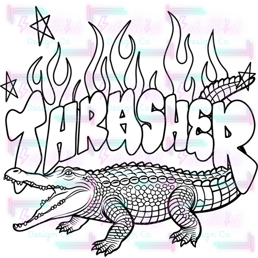 Gator Thrash Colorable PNG - EXCLUSIVE - NO CODES