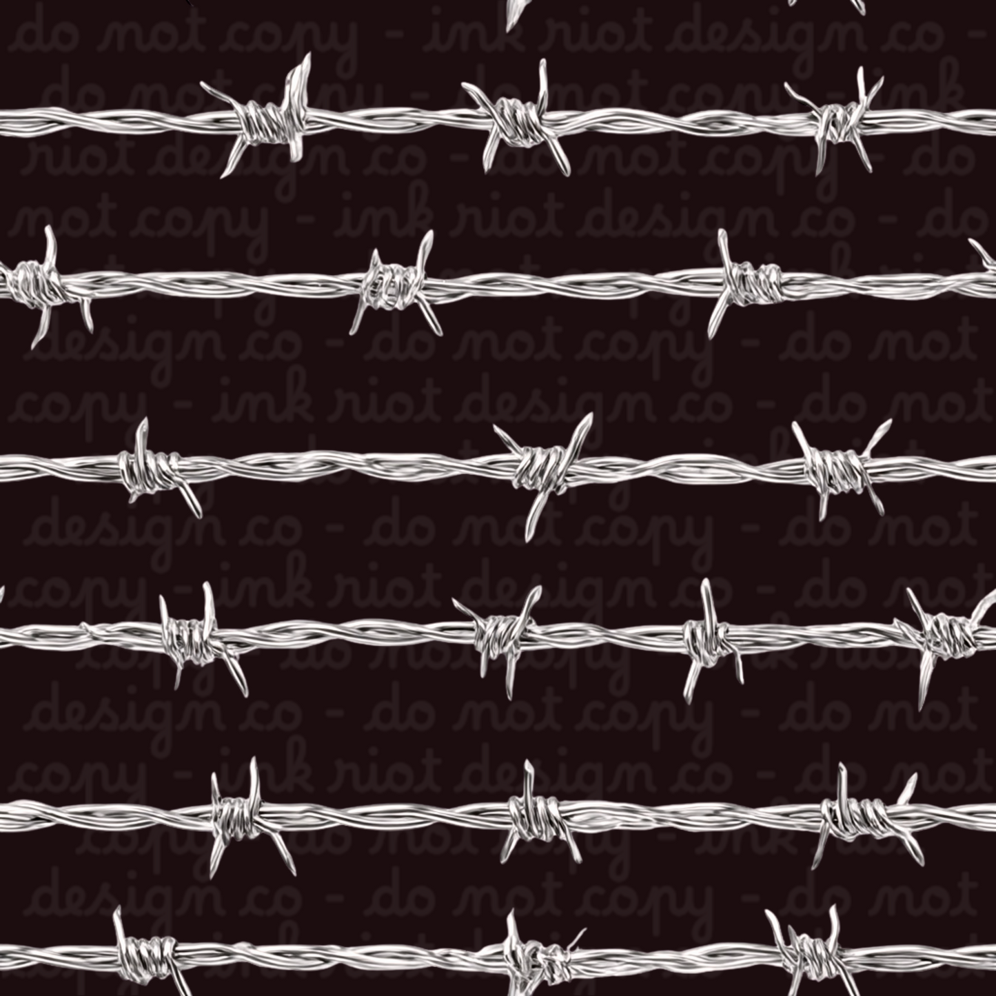 Black & Silver Barbed Wire Seamless