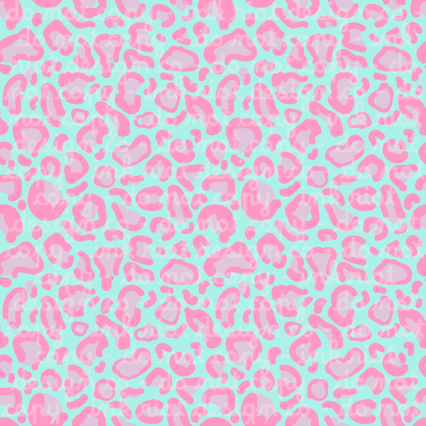 Blue & Pink Leopard Seamless