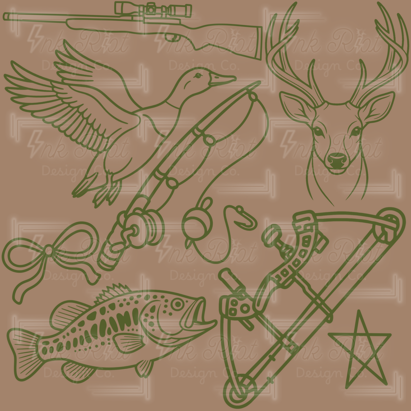 Hunting & Fishing Stamp Set - PROCREATE ONLY