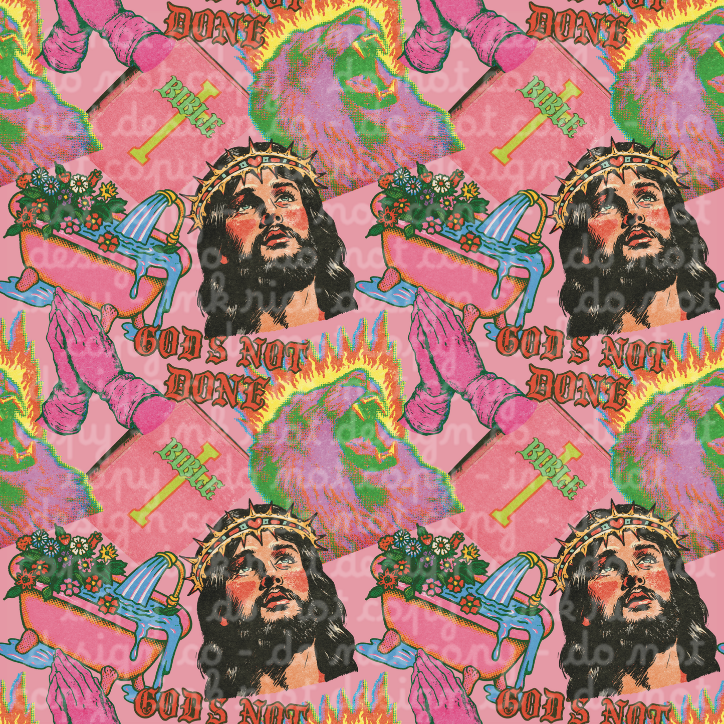God’s Not Done Seamless - Pink