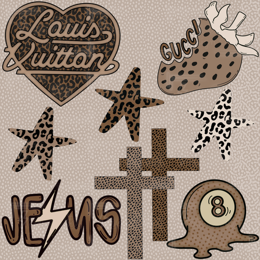 Leopard Louis Clipart Bundle - COMMERCIAL USE ONLY