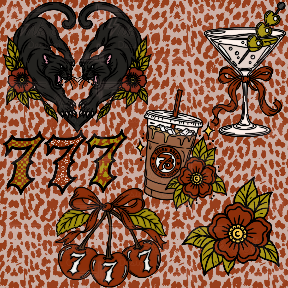 Lucky 7s Clipart Bundle - COMMERCIAL USE ONLY