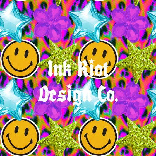 Smiley Stickers Seamless