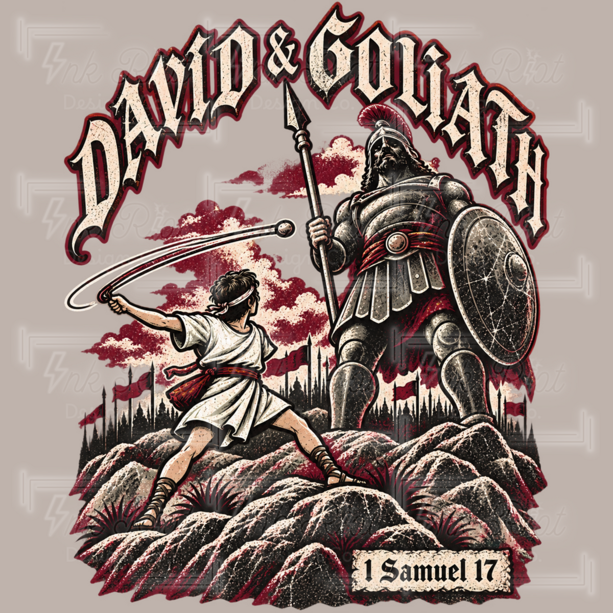 Red David & Goliath PNG