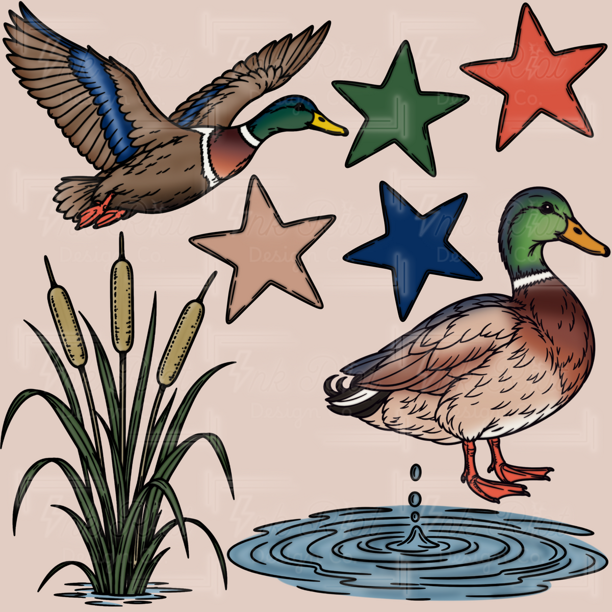 Mallard Clipart Bundle - COMMERCIAL USE ONLY