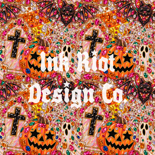 Jeweled Halloween Seamless