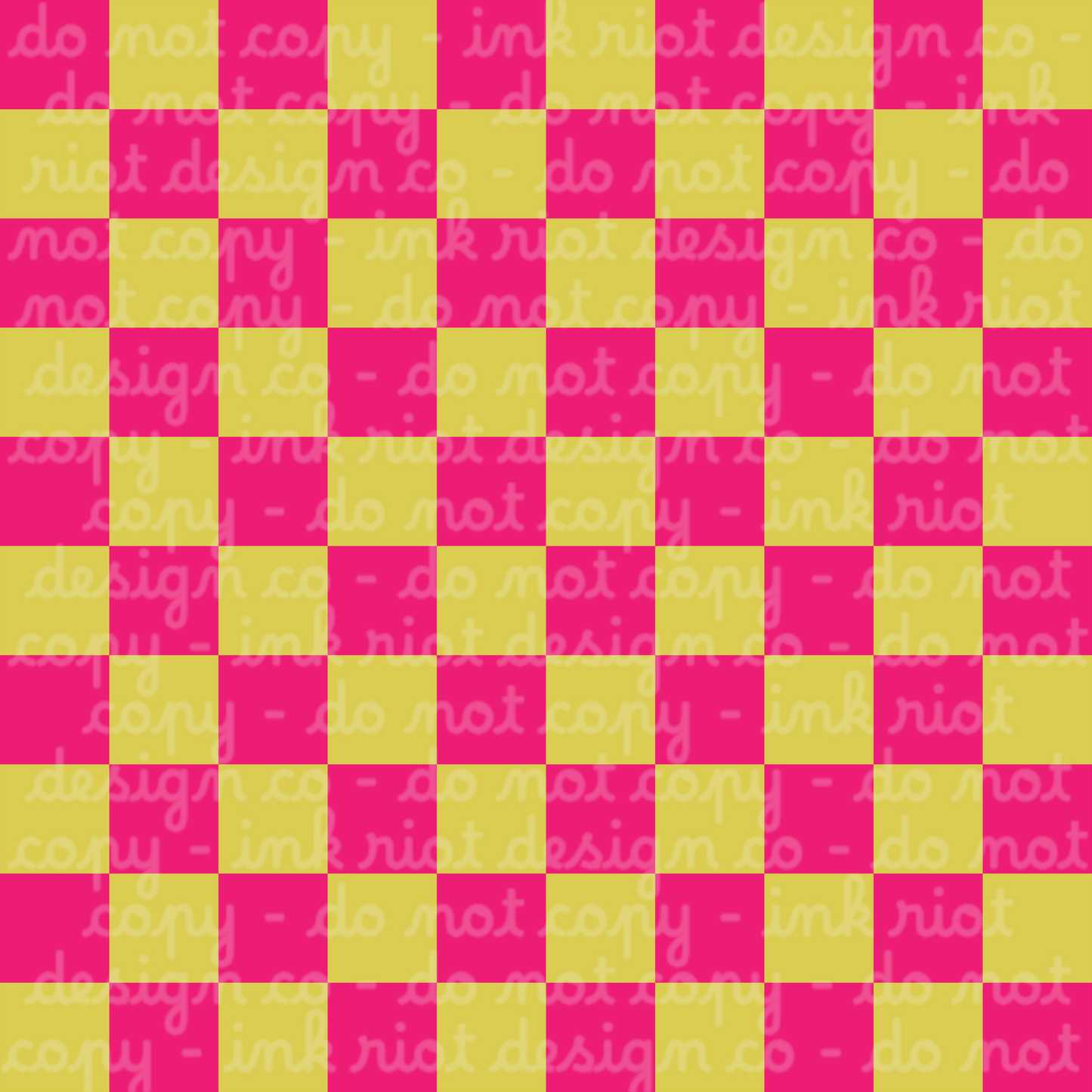 Pink & Yellow Checker Seamless