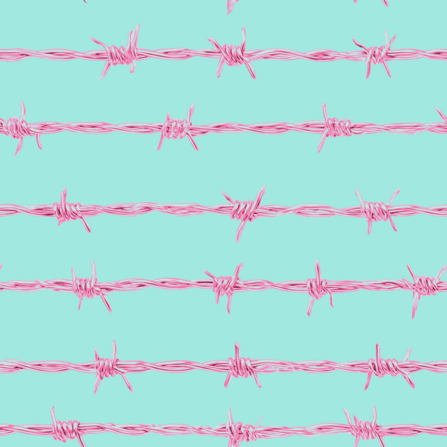 Blue & Pink Barbed Wire Seamless