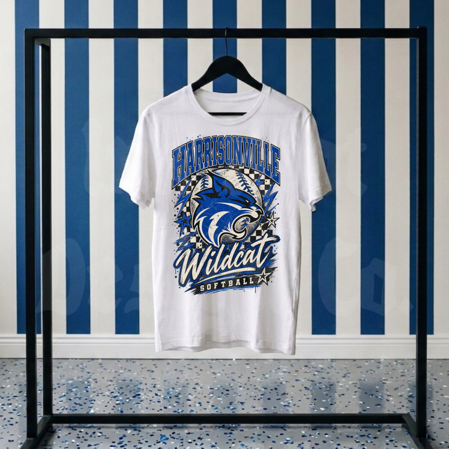 Harrisonville Wildcat Softball Checkered