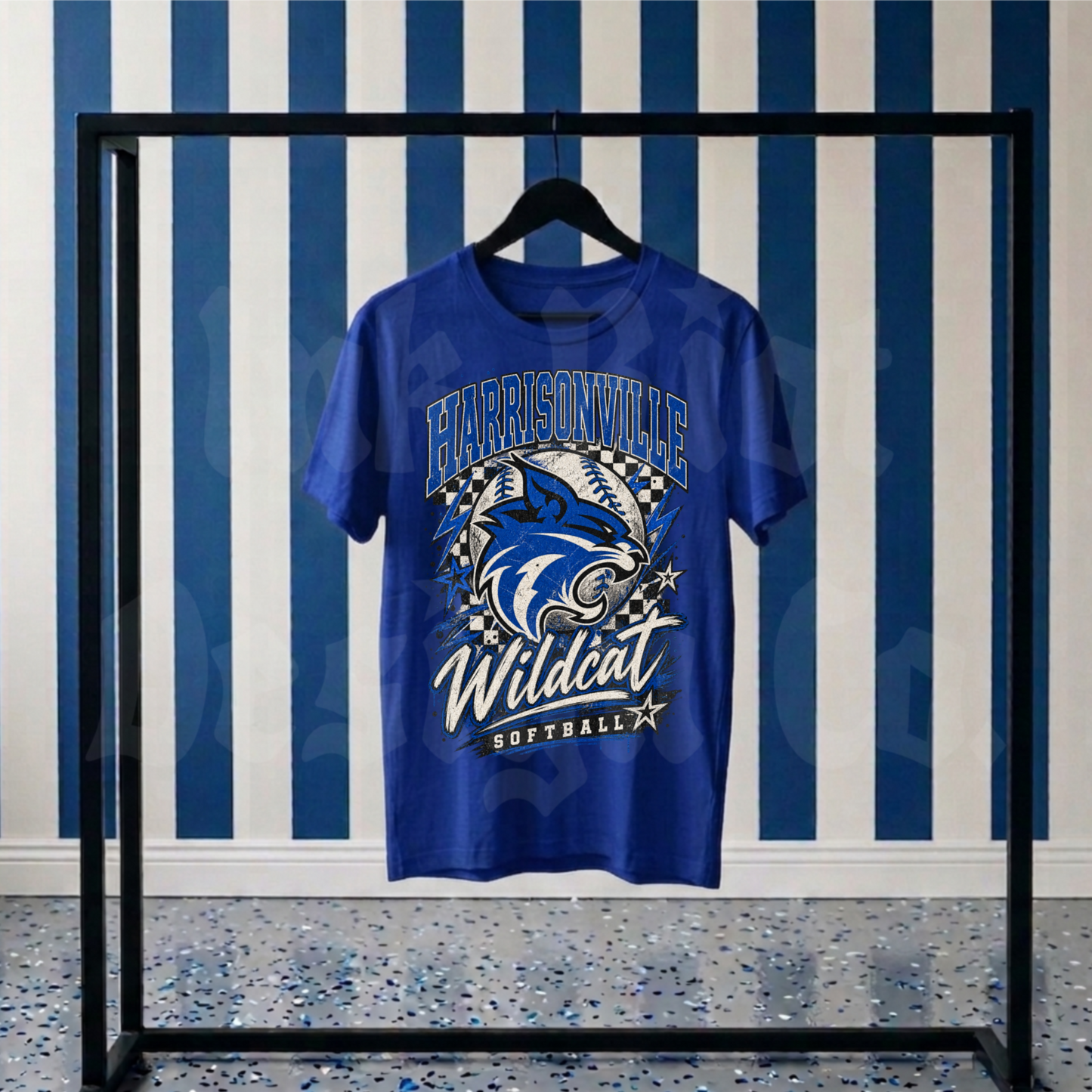 Harrisonville Wildcat Softball Checkered