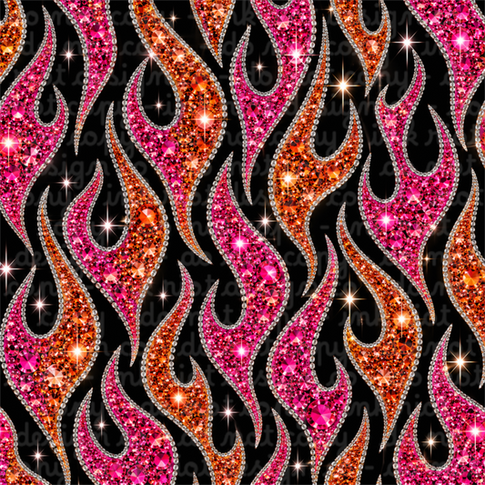 Rhinestone Flames Digital Paper ★NOT SEAMLESS★