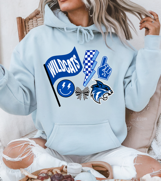 Wildcats Flag Hoodie