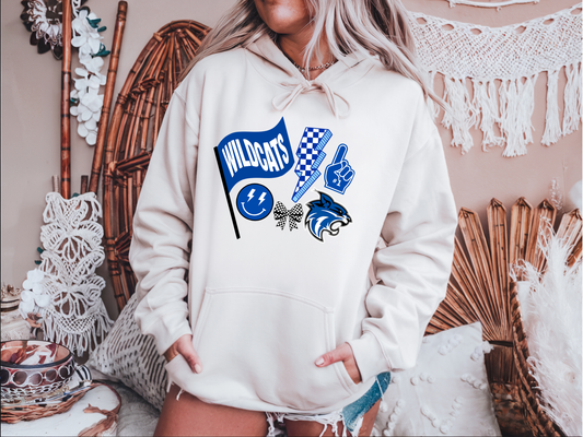 Wildcats Flag Hoodie