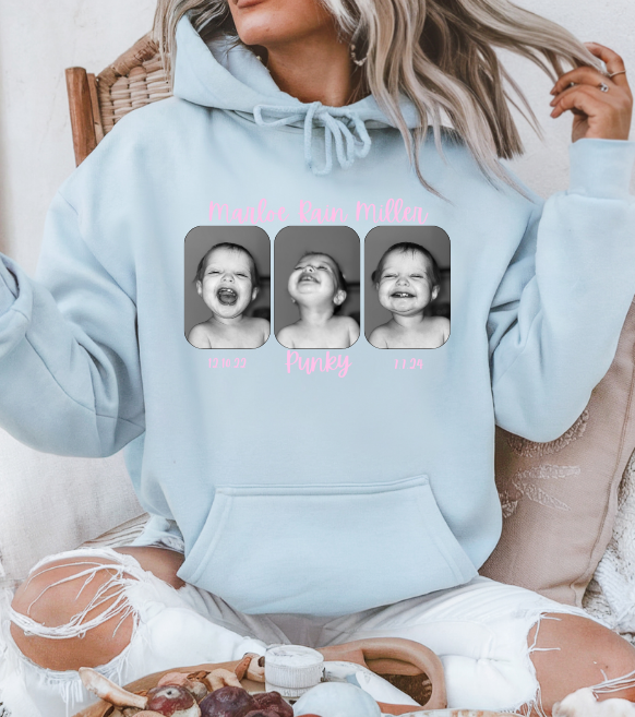 Mighty Marloe B&W w/Pink Hoodie