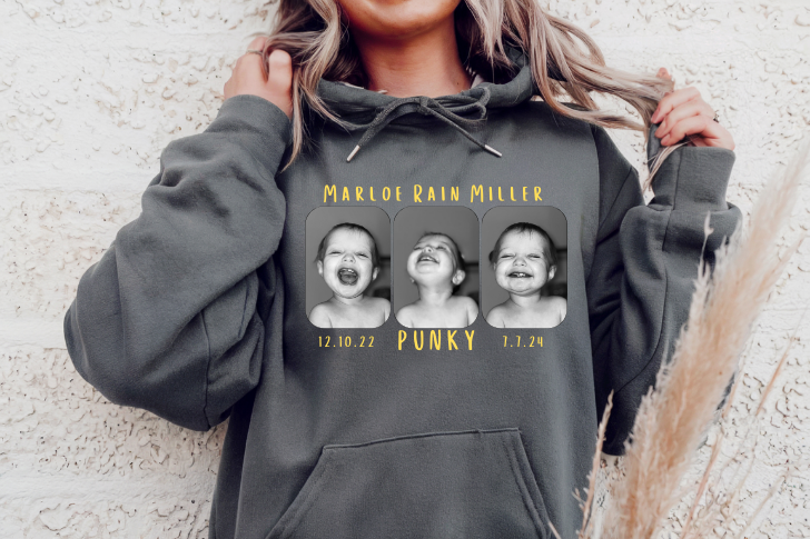 Mighty Marloe B&W w/Yellow Hoodie