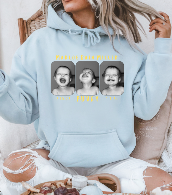 Mighty Marloe B&W w/Yellow Hoodie