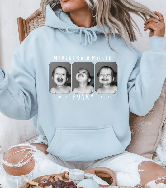 Mighty Marloe B&W w/White Hoodie