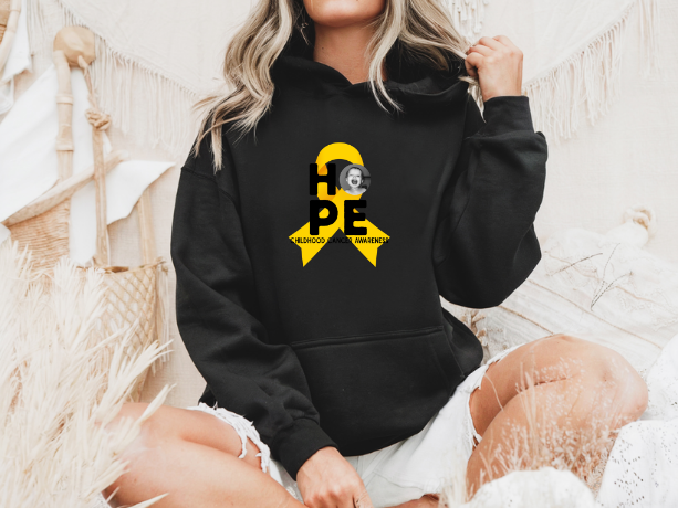 Mighty Marloe Hope Gold Ribbon Hoodie