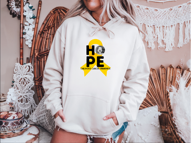 Mighty Marloe Hope Gold Ribbon Hoodie