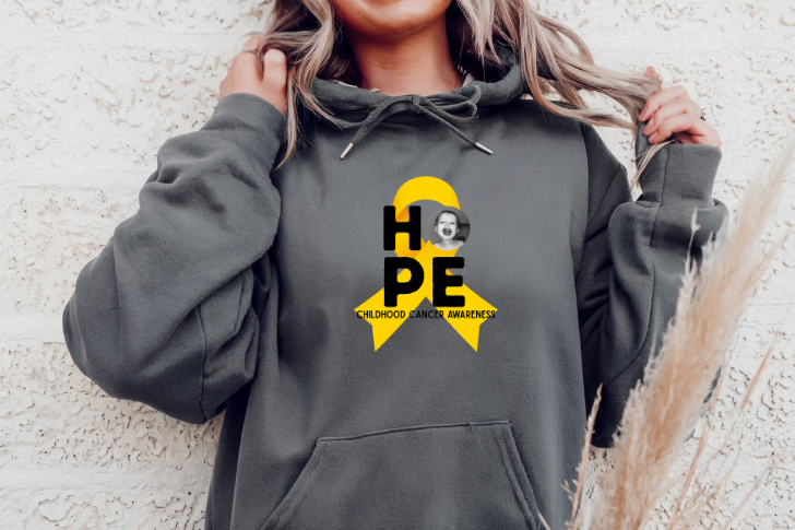 Mighty Marloe Hope Gold Ribbon Hoodie
