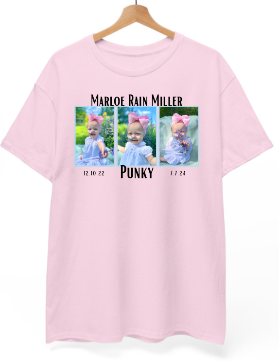 Mighty Marloe Pink Bow w/Blue Frame T-Shirt
