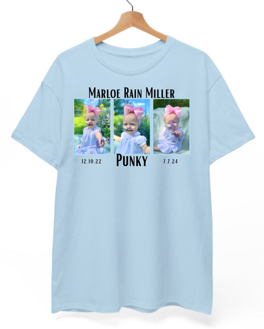 Mighty Marloe Pink Bow w/Blue Frame T-Shirt