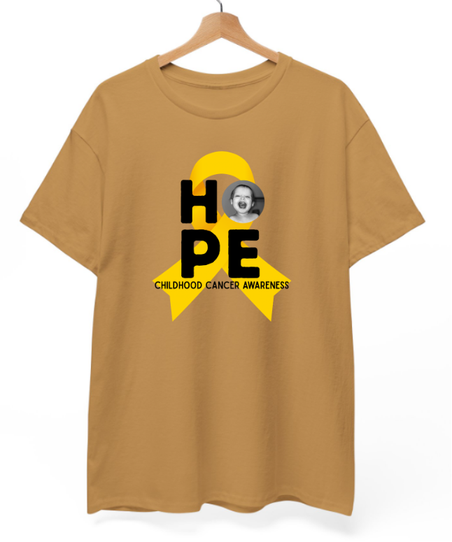 Mighty Marloe Hope Gold Ribbon T-Shirt