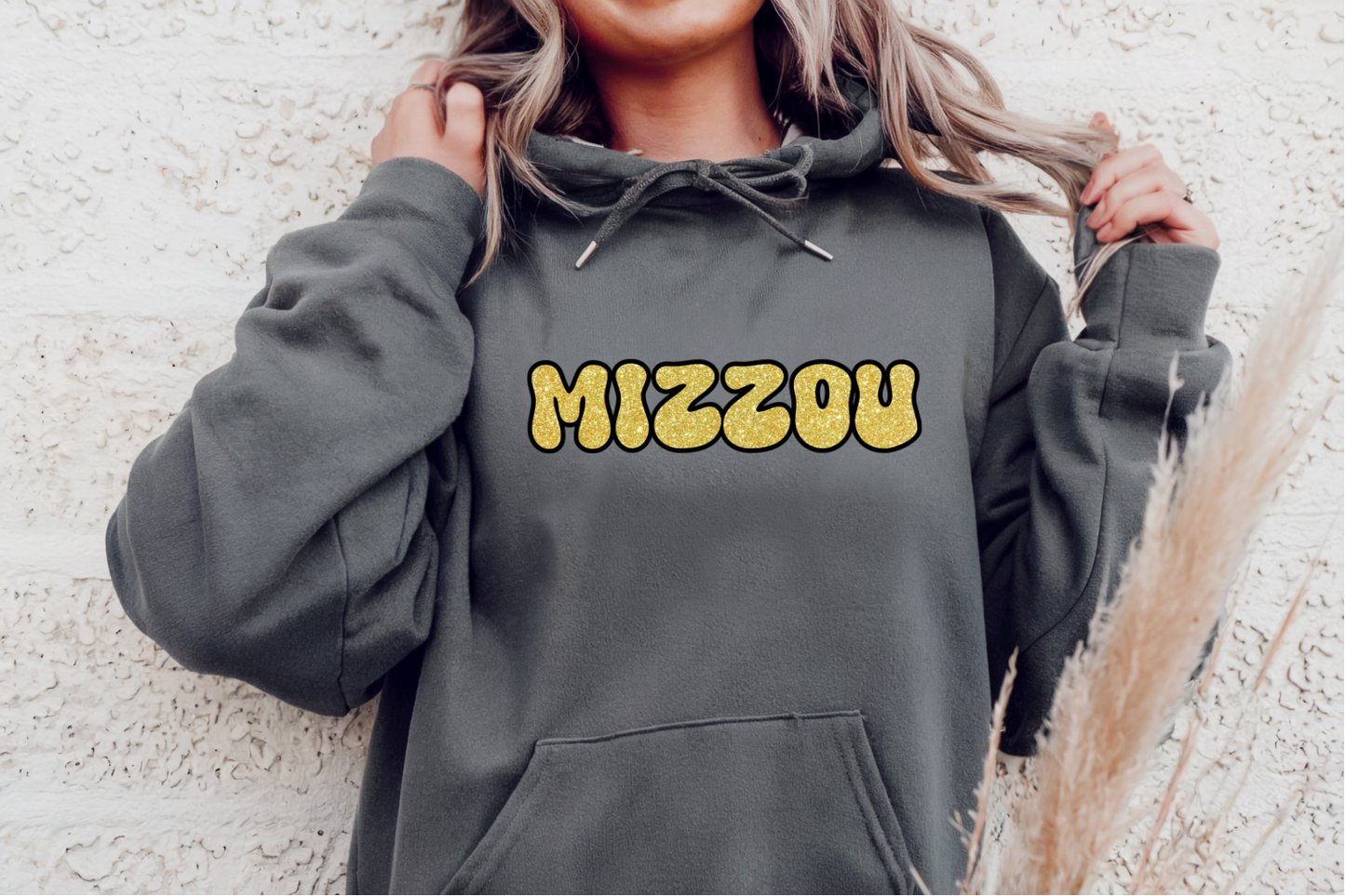 Gold Glitter Mizzou Hoodie