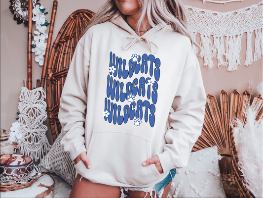 Wildcats Paws & Flowers Hoodie