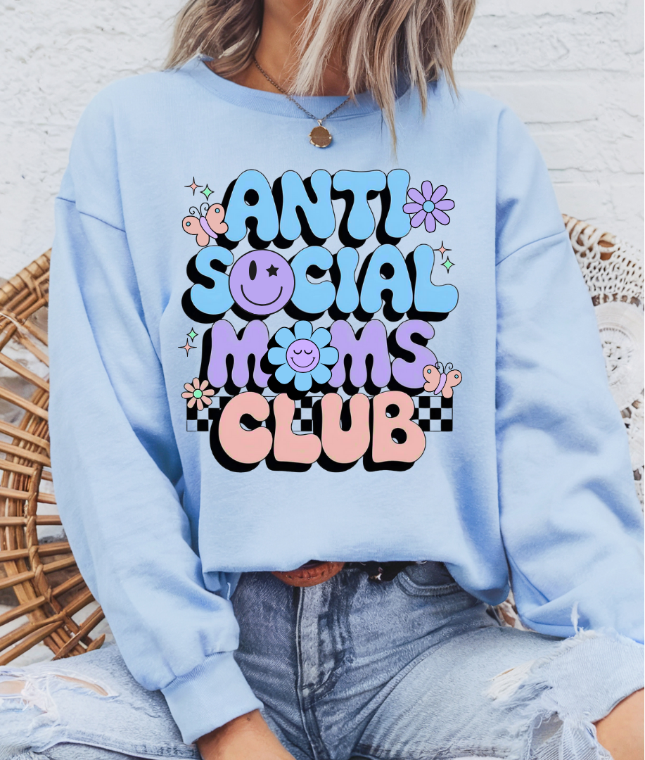 Blue Anti Social Moms Club