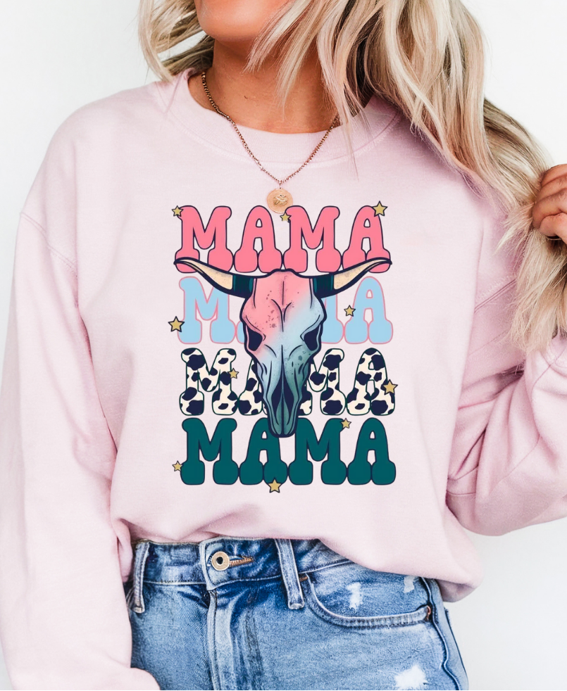 Pink Cow Skull Mama