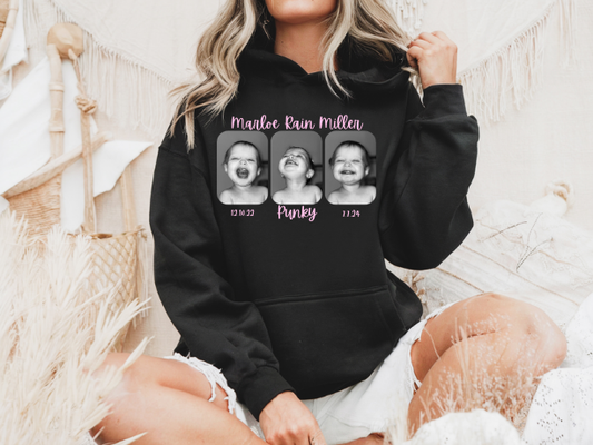 Mighty Marloe B&W w/Pink Hoodie