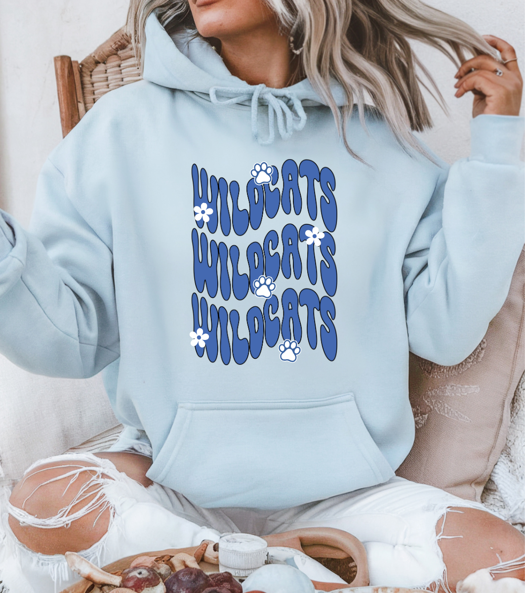 Wildcats Paws & Flowers Hoodie