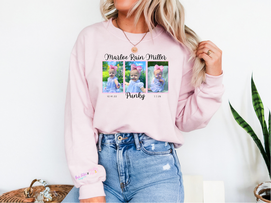 Mighty Marloe Pink Bow w/Pink Frame Sweatshirt