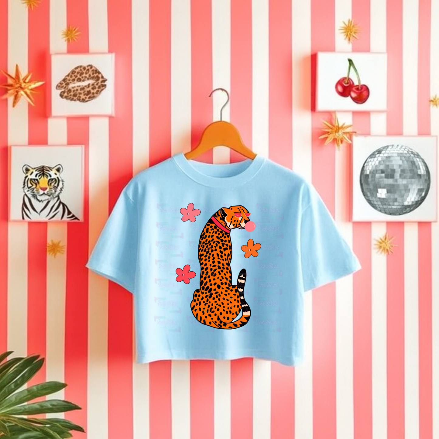 Leopard & Flowers