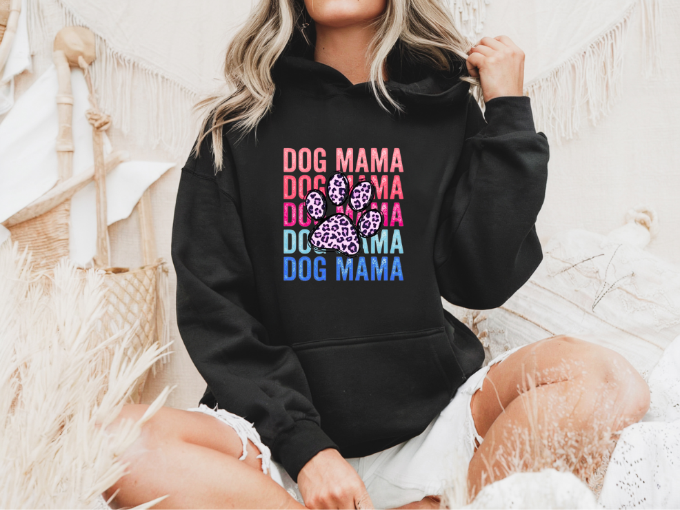 Dog Mama Paw Print Hoodie