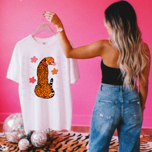 Leopard & Flowers