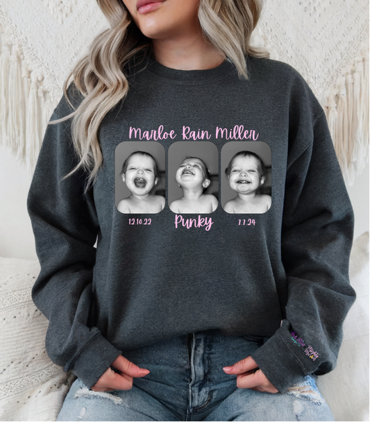 Mighty Marloe B&W w/Pink Sweatshirt