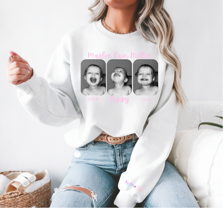 Mighty Marloe B&W w/Pink Sweatshirt