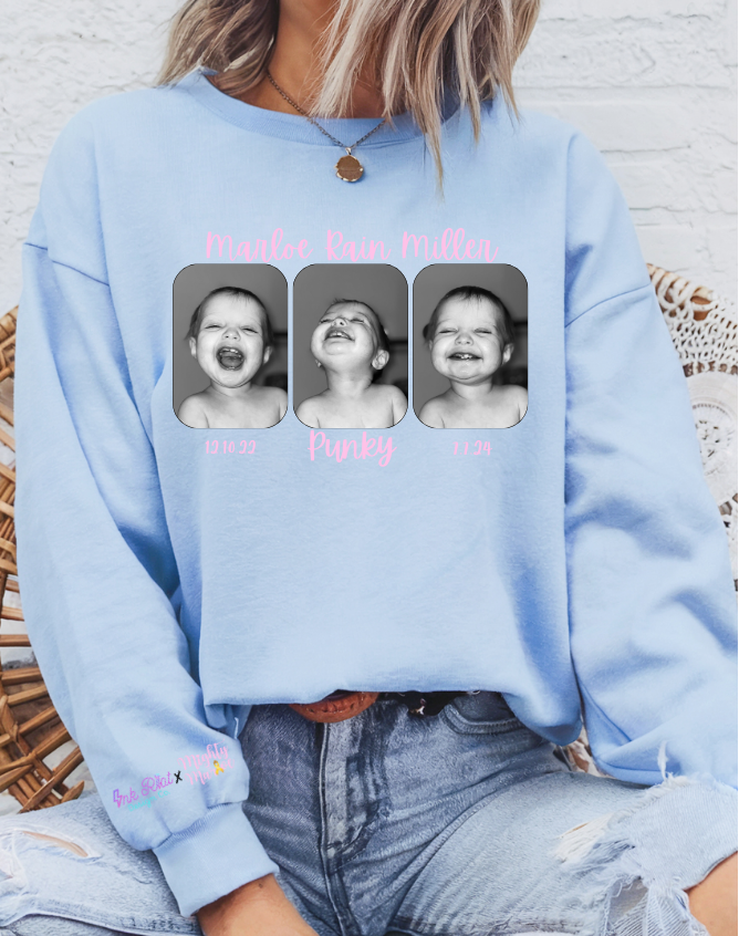 Mighty Marloe B&W w/Pink Sweatshirt