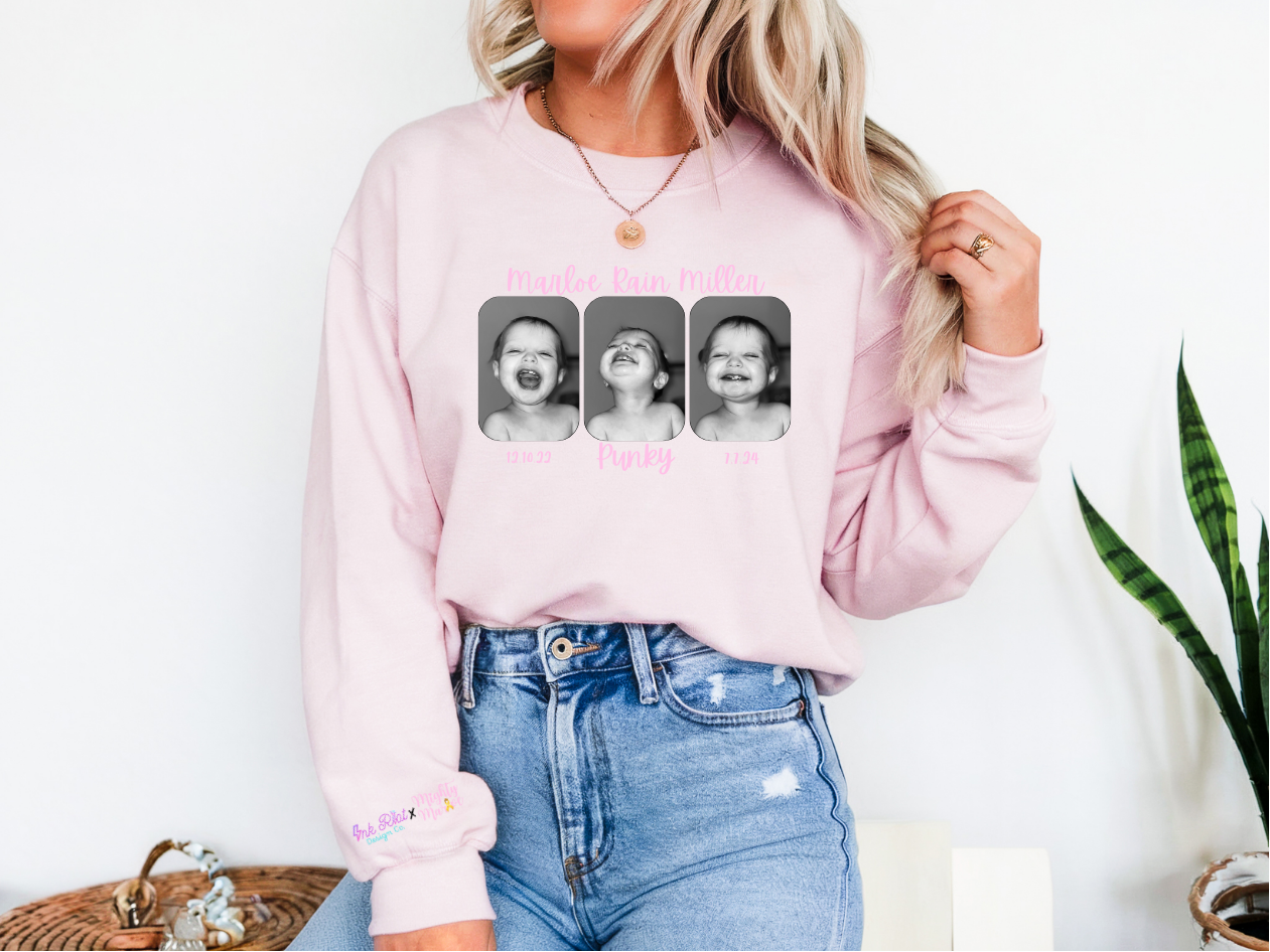 Mighty Marloe B&W w/Pink Sweatshirt