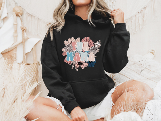 Fur Mama Flowers Hoodie