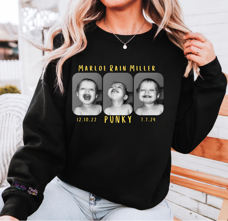 Mighty Marloe B&W w/Yellow Sweatshirt