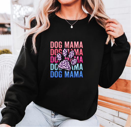 Dog Mama Paw Print Sweatshirt