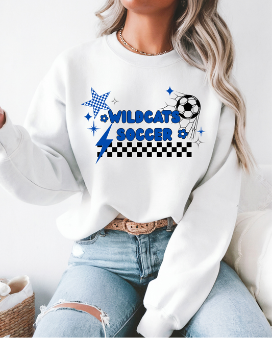 Checkered Wildcats Soccer Sweatshirt